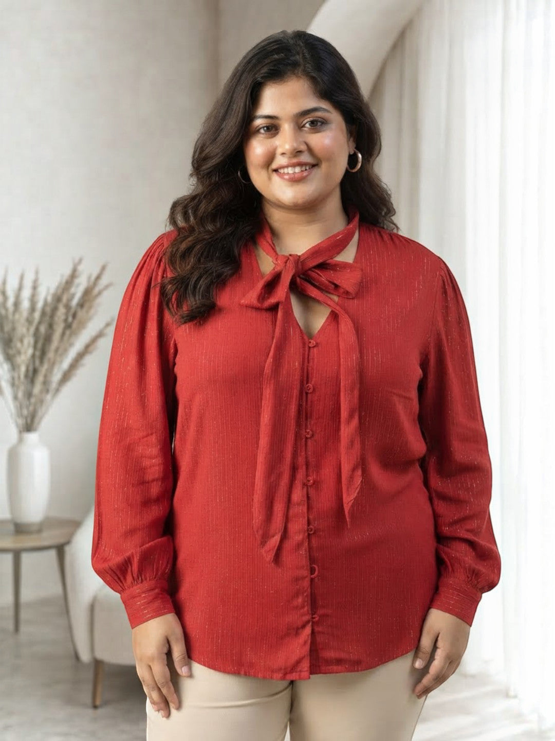 Plus Size Red Top