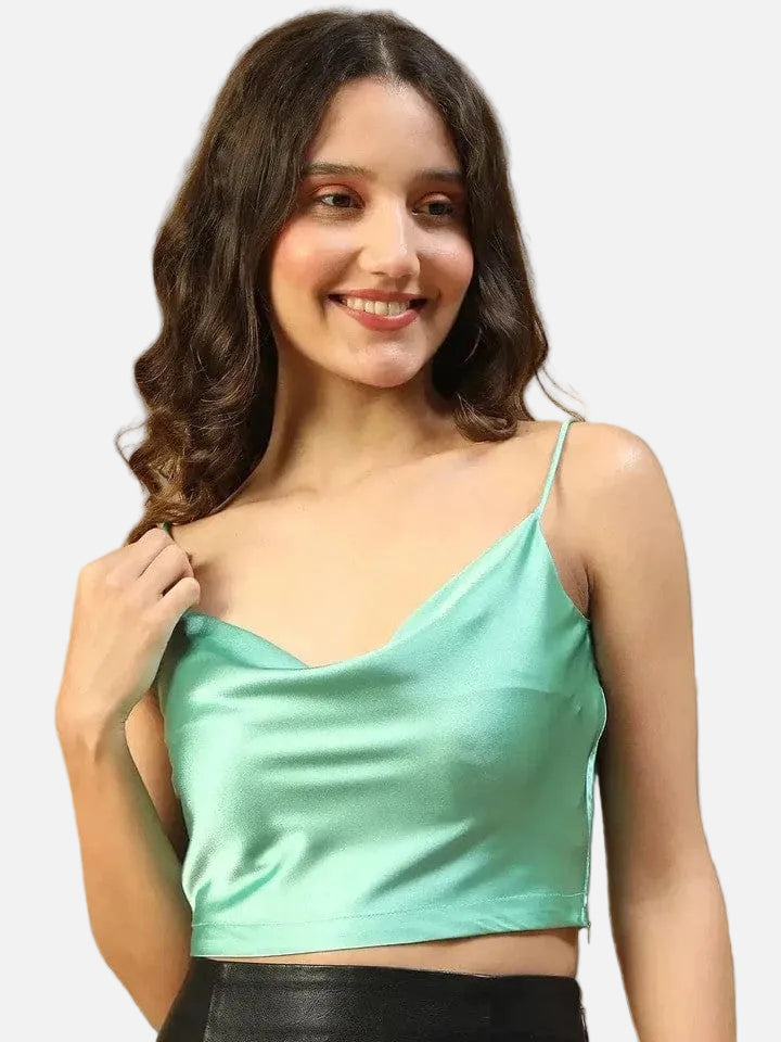 Green Crop Top