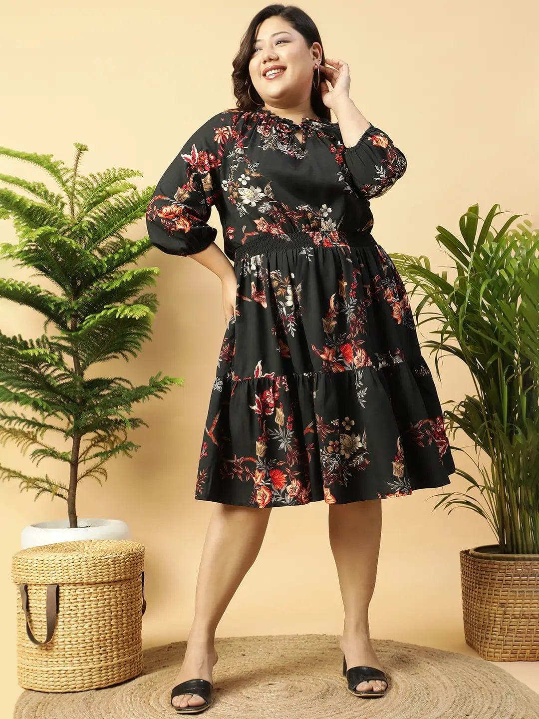livery-black-tropical-rayon-dress