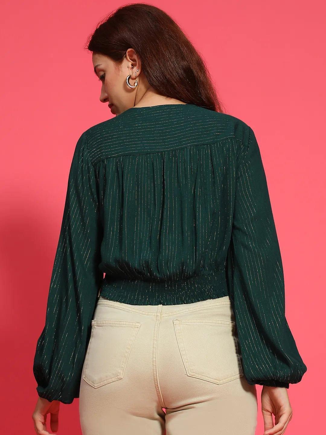 Green Crop Top