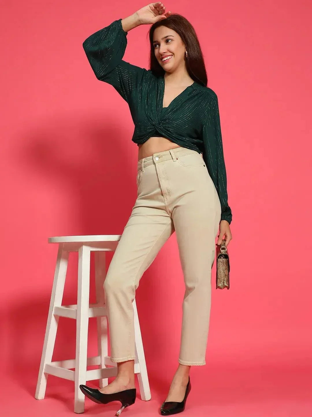 Green Crop Top
