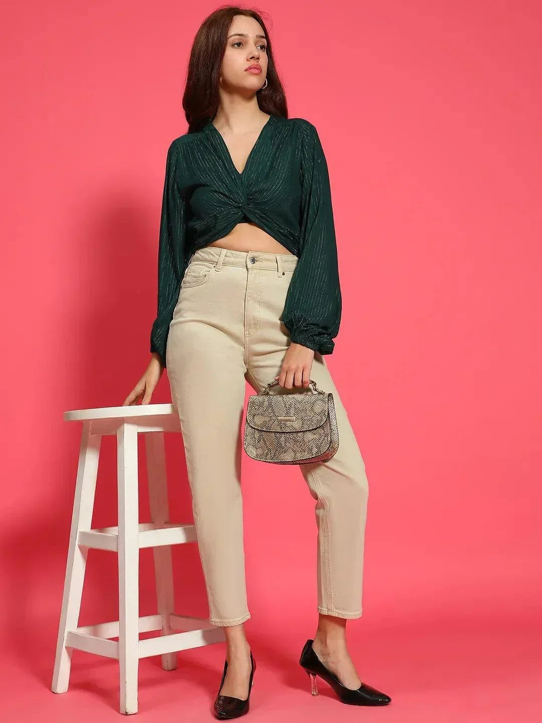 Green Crop Top