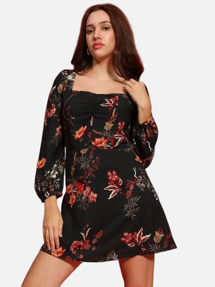 Black Floral Dress
