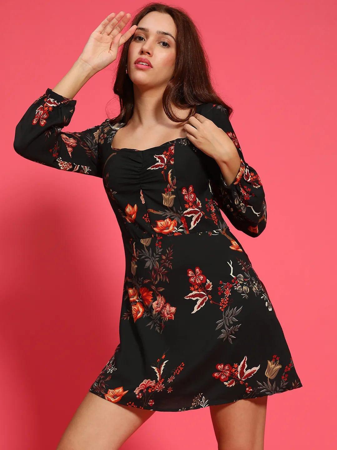 Black Floral Dress