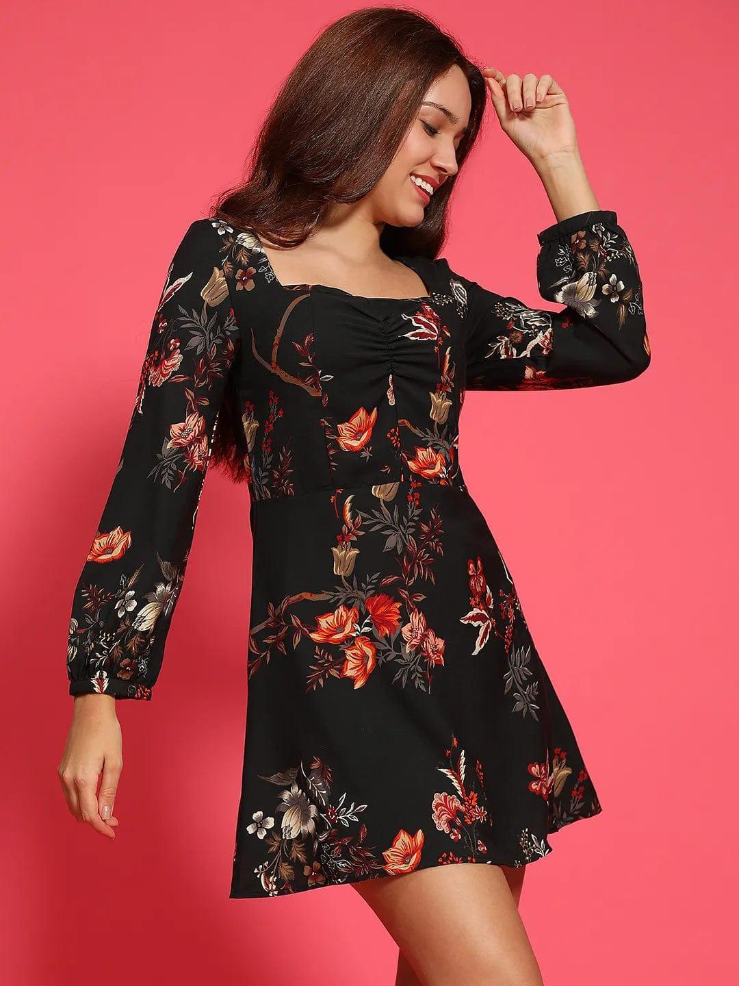 Black Floral Dress