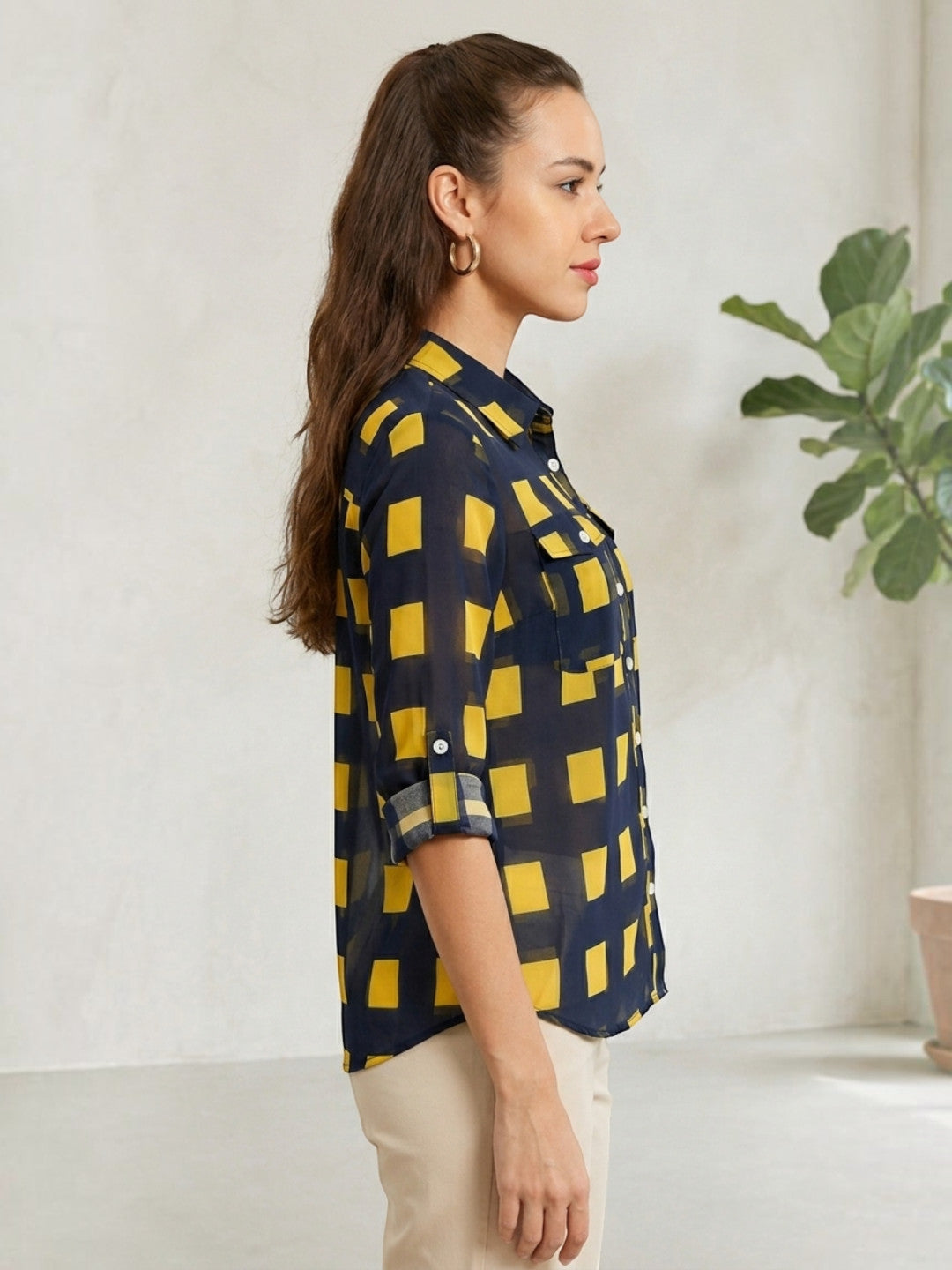 Blue Printed Shirt