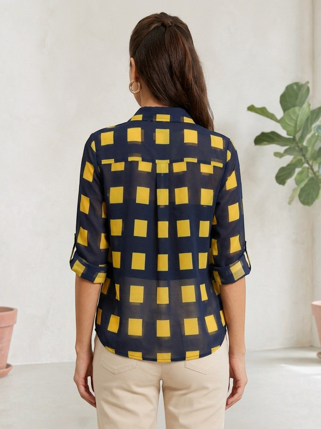 Blue Printed Shirt