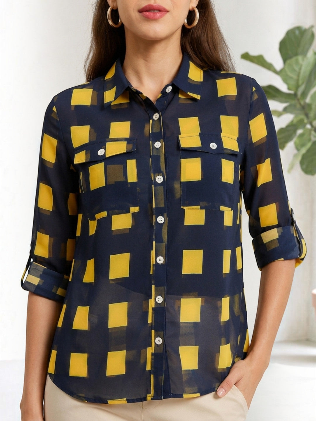 Blue Printed Shirt