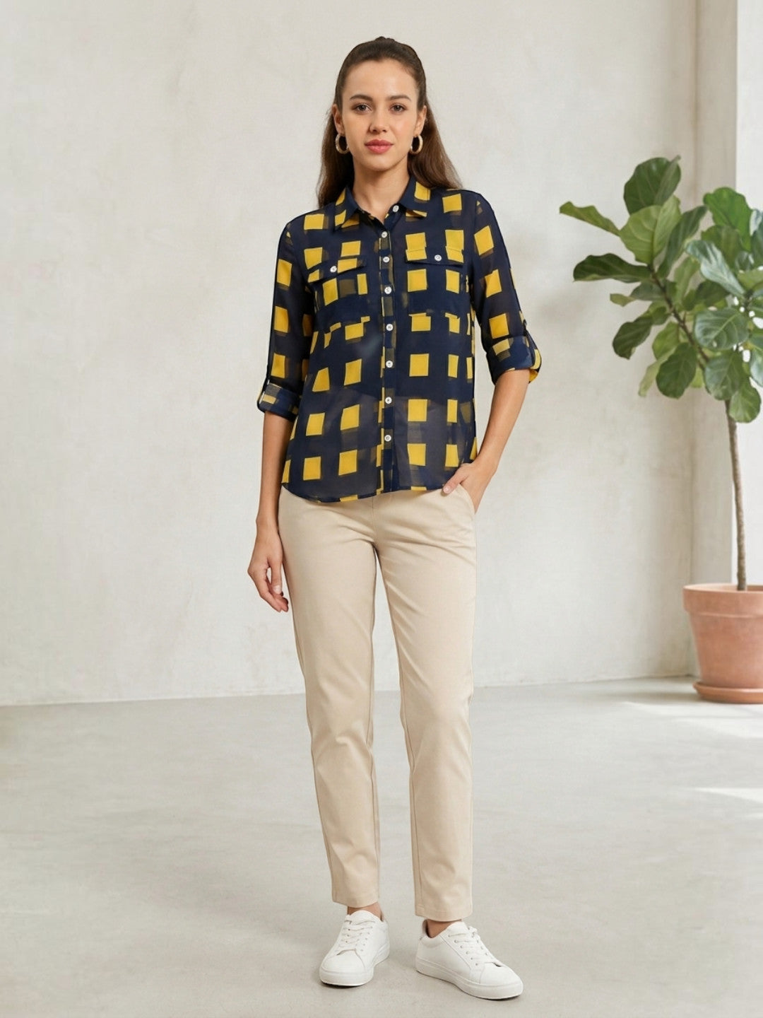 Blue Printed Shirt