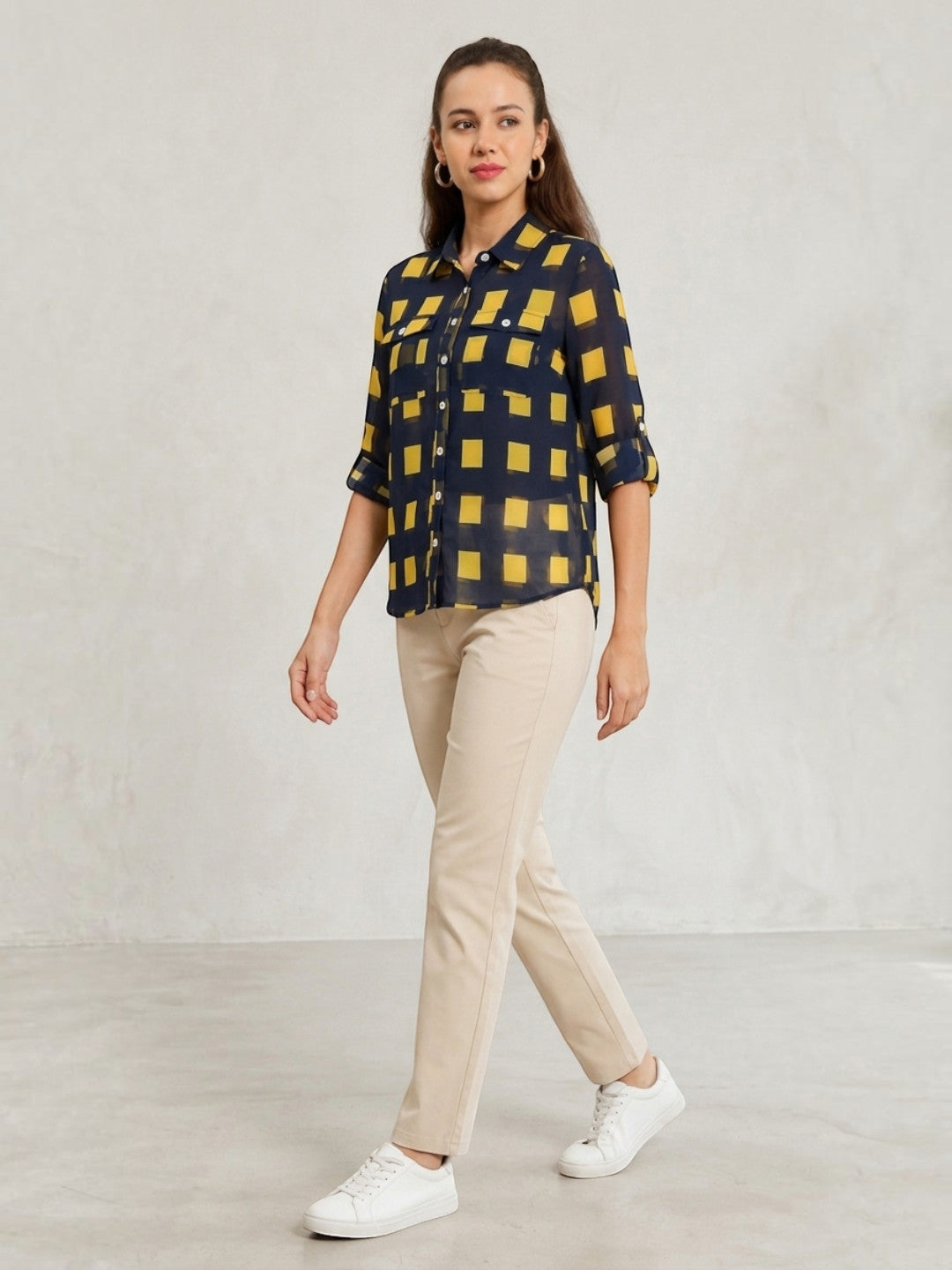 Blue Printed Shirt