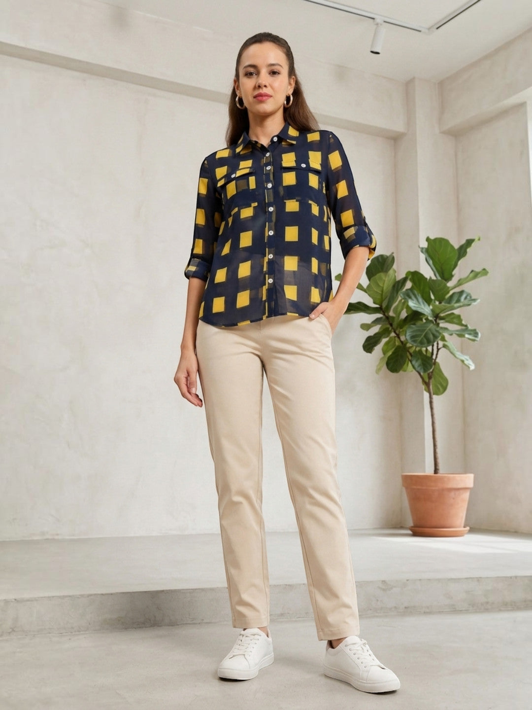 Blue Printed Shirt