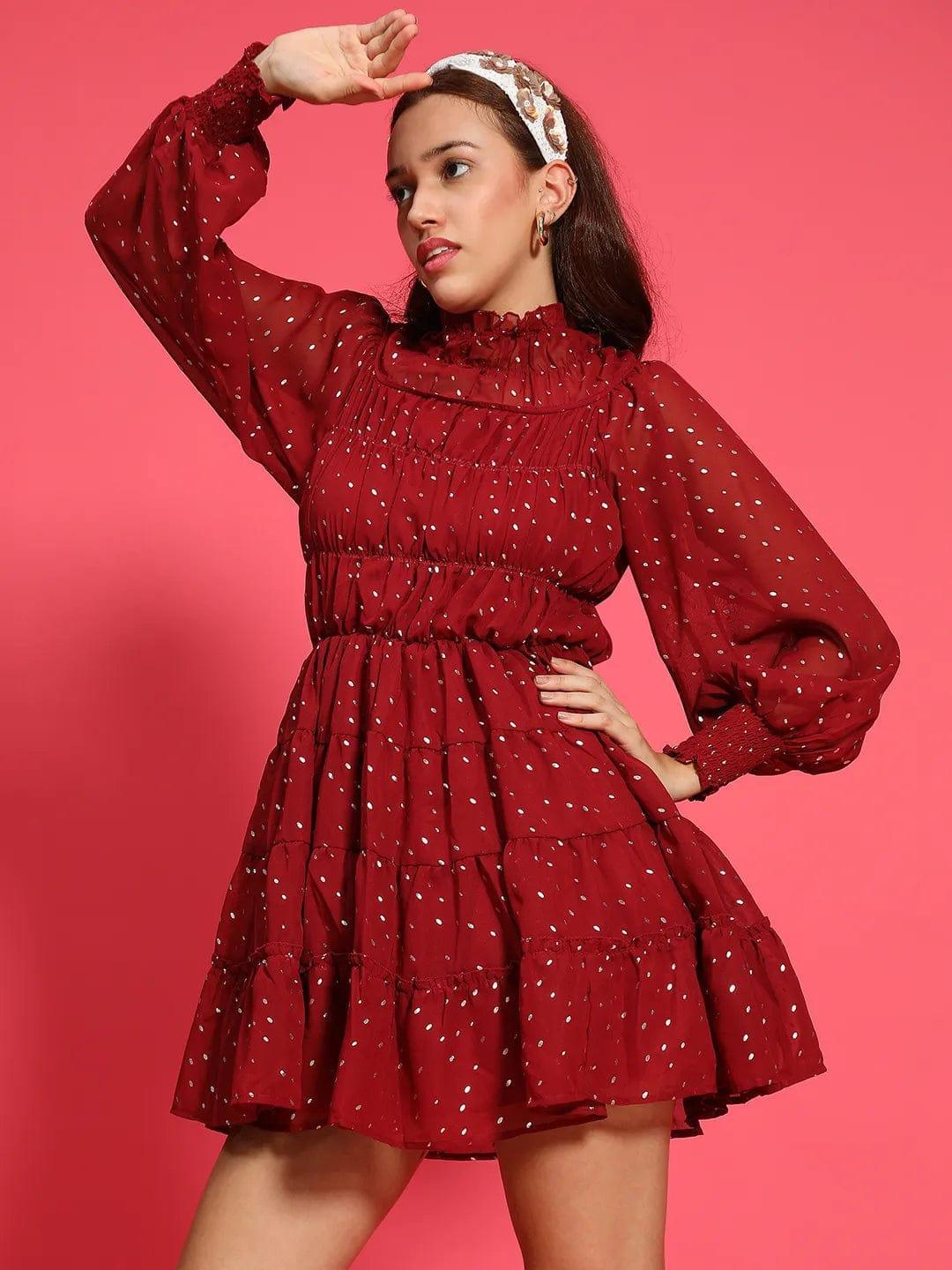 Women Maroon Dress