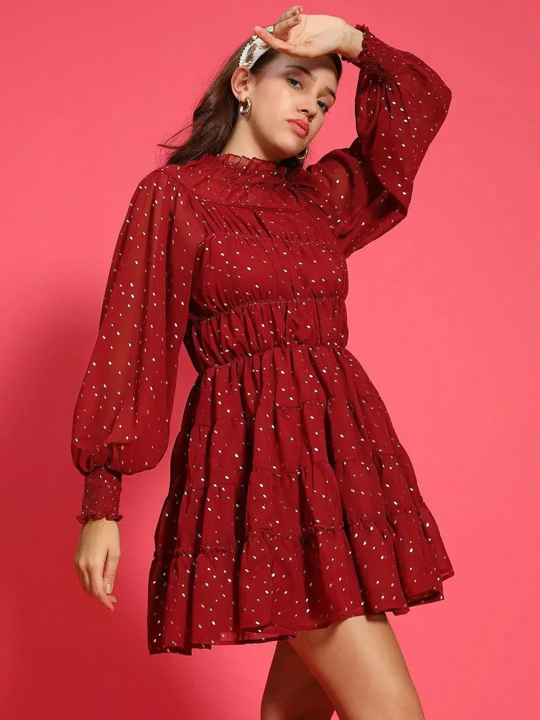 Women Maroon Dress