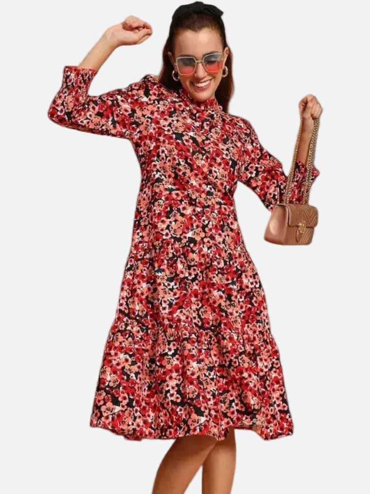 Multicolor Floral Cotton Dress