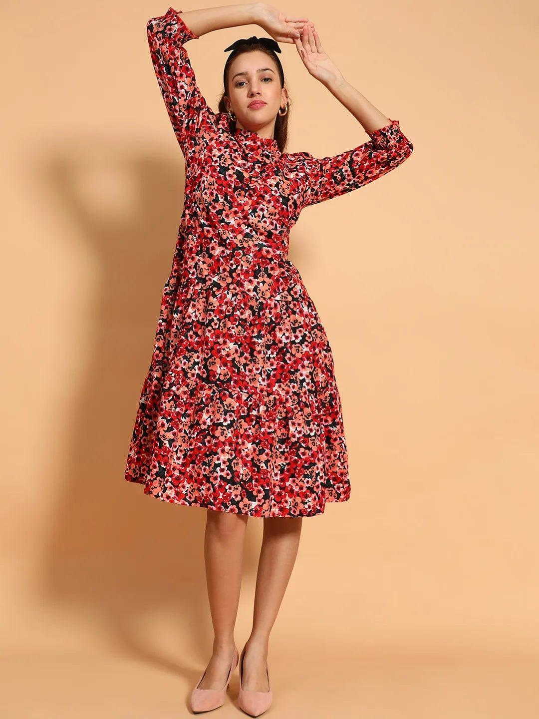 Multicolor Floral Cotton Dress