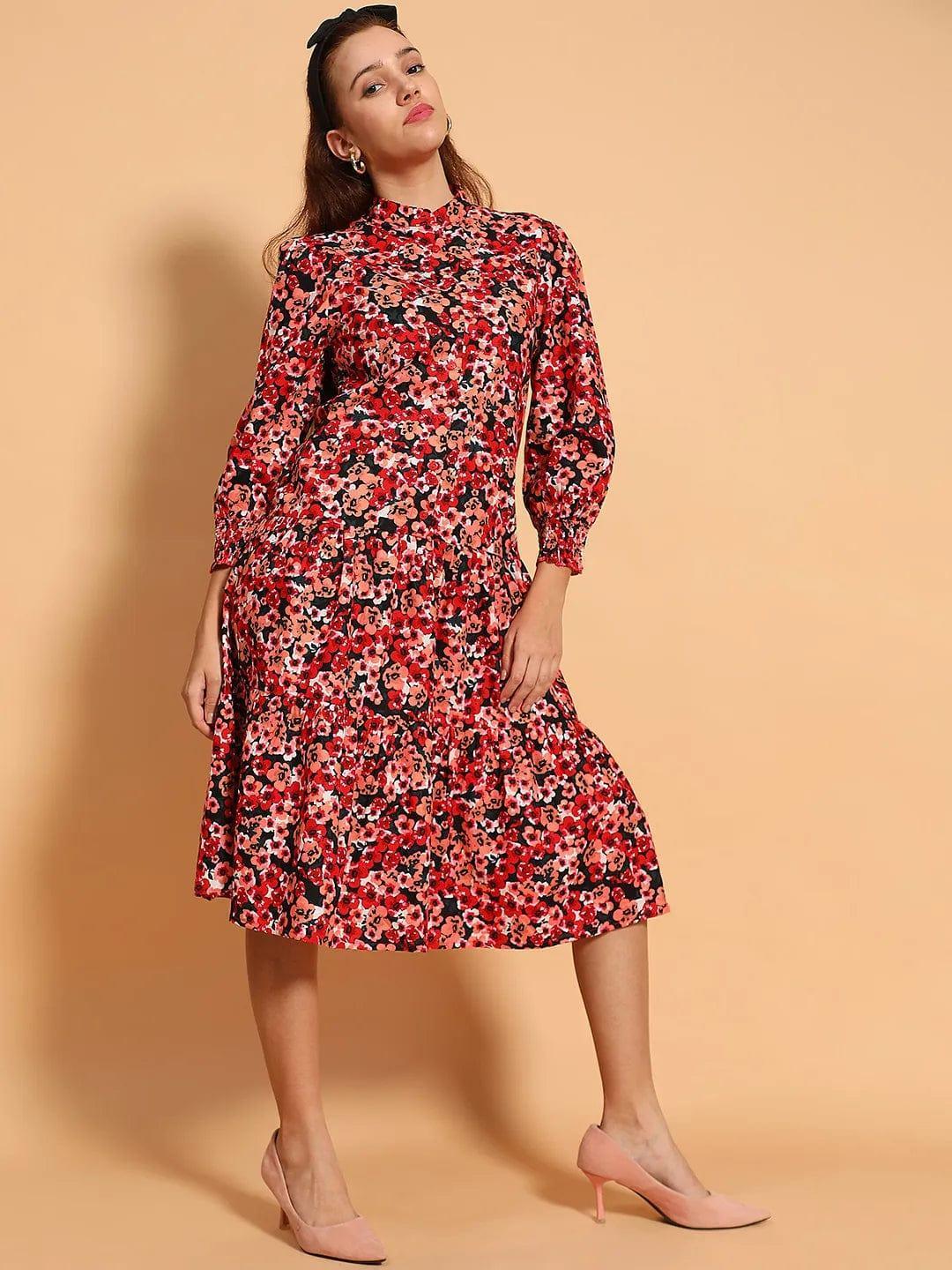 Multicolor Floral Cotton Dress