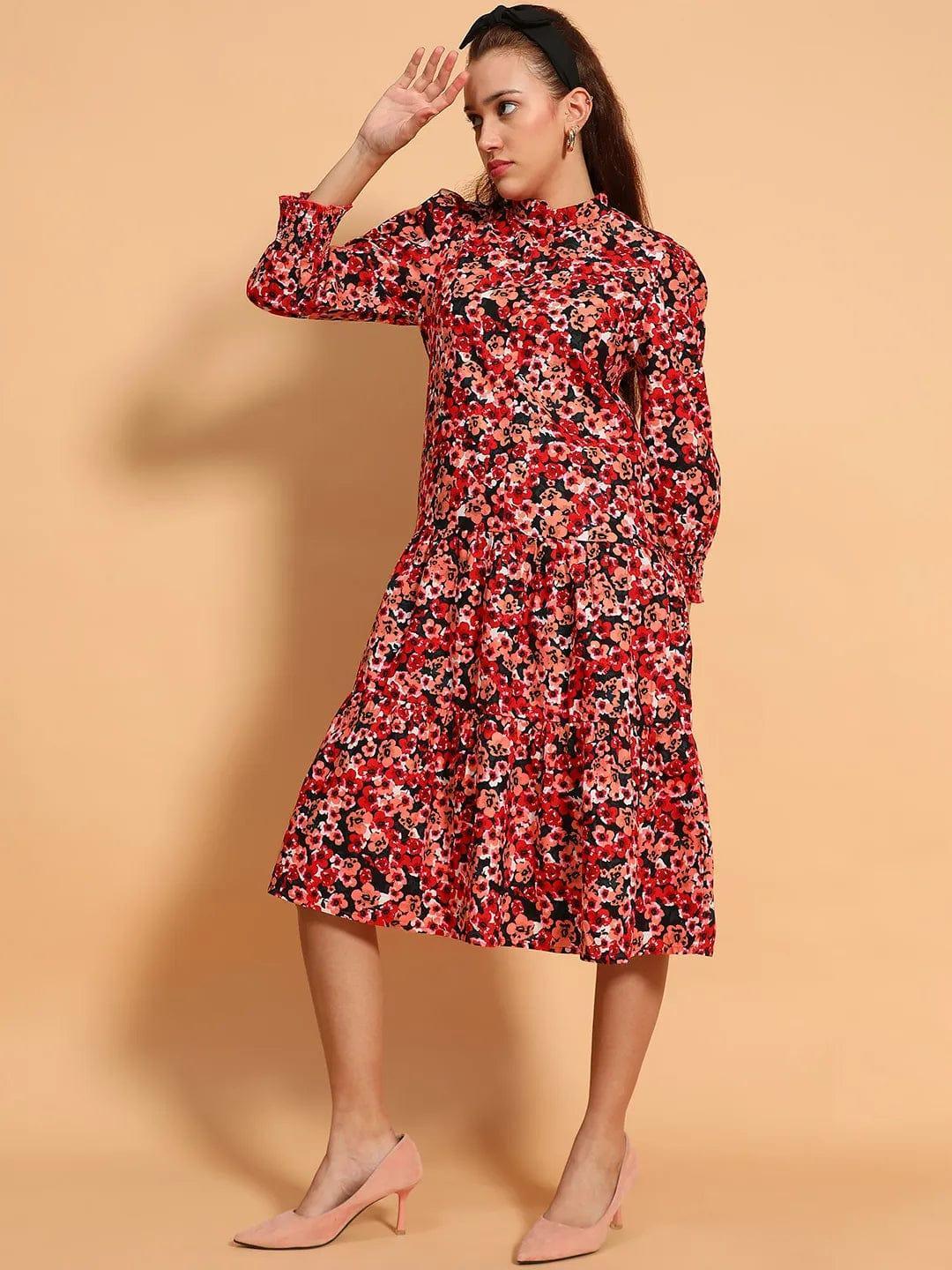 Multicolor Floral Cotton Dress