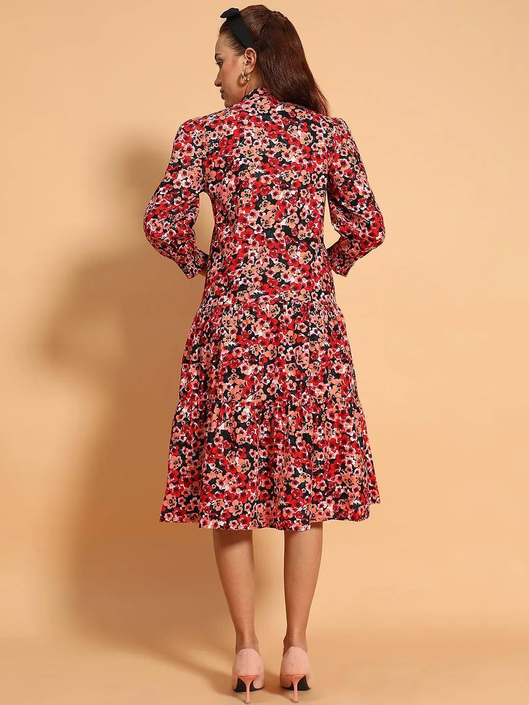 Multicolor Floral Cotton Dress