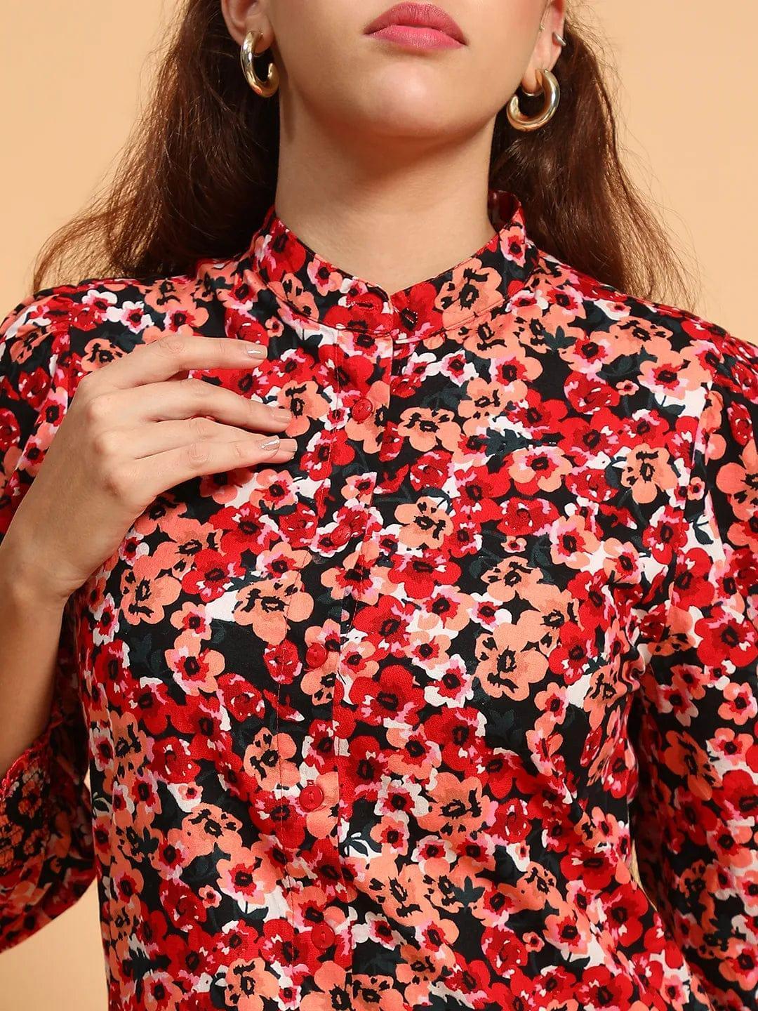 Multicolor Floral Cotton Dress