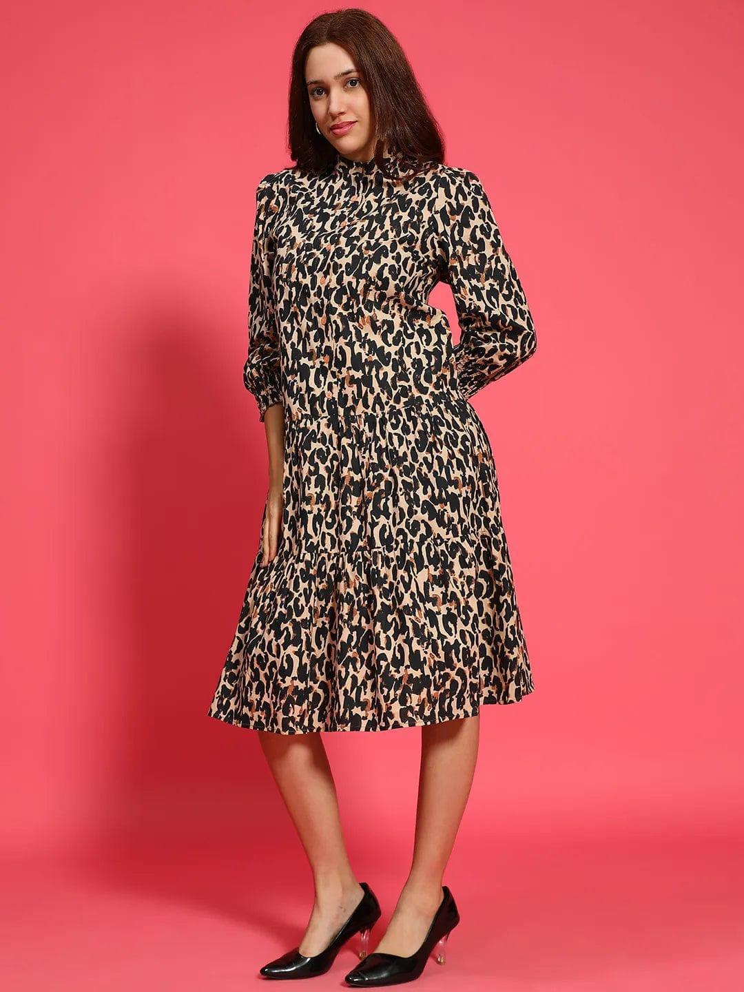 women-cotton-shirt-dress-animal-print
