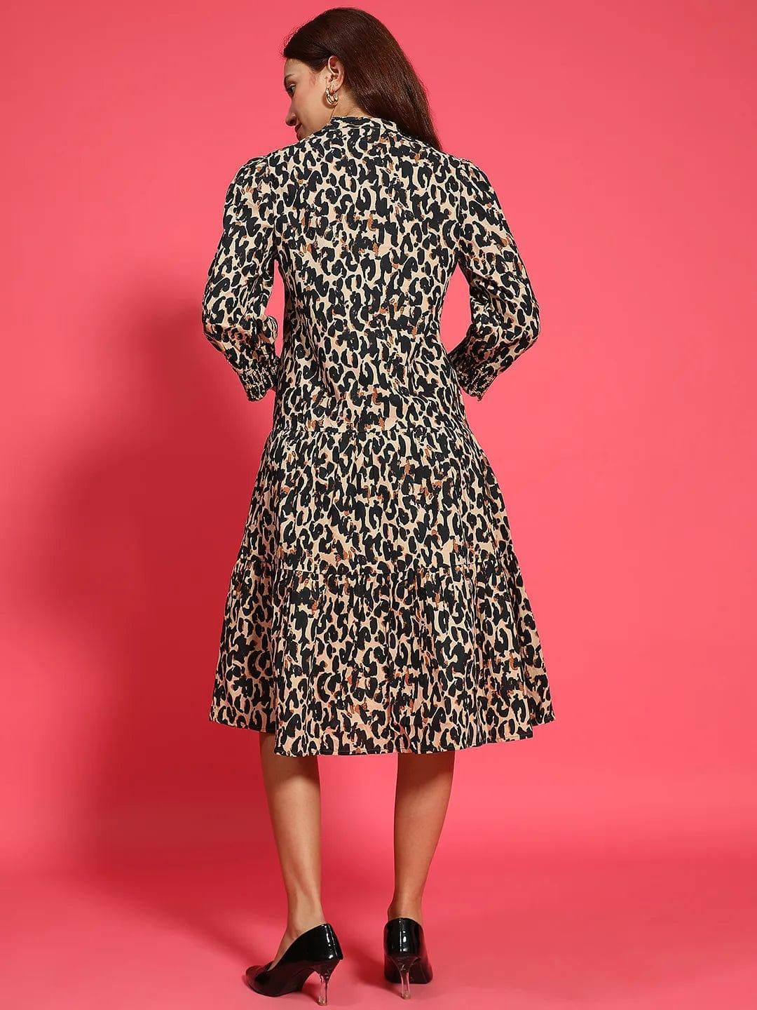 women-cotton-shirt-dress-animal-print