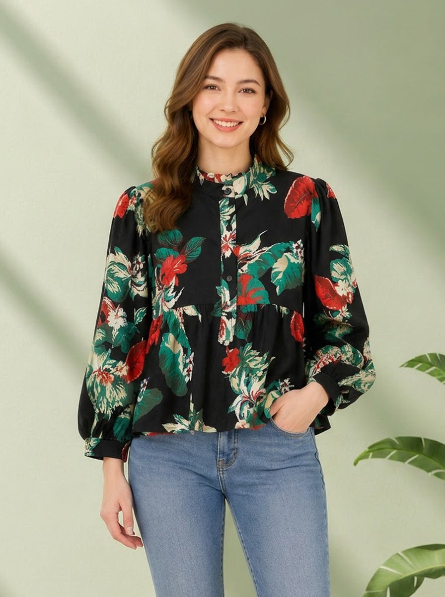 Multicolor Floral Cotton Top