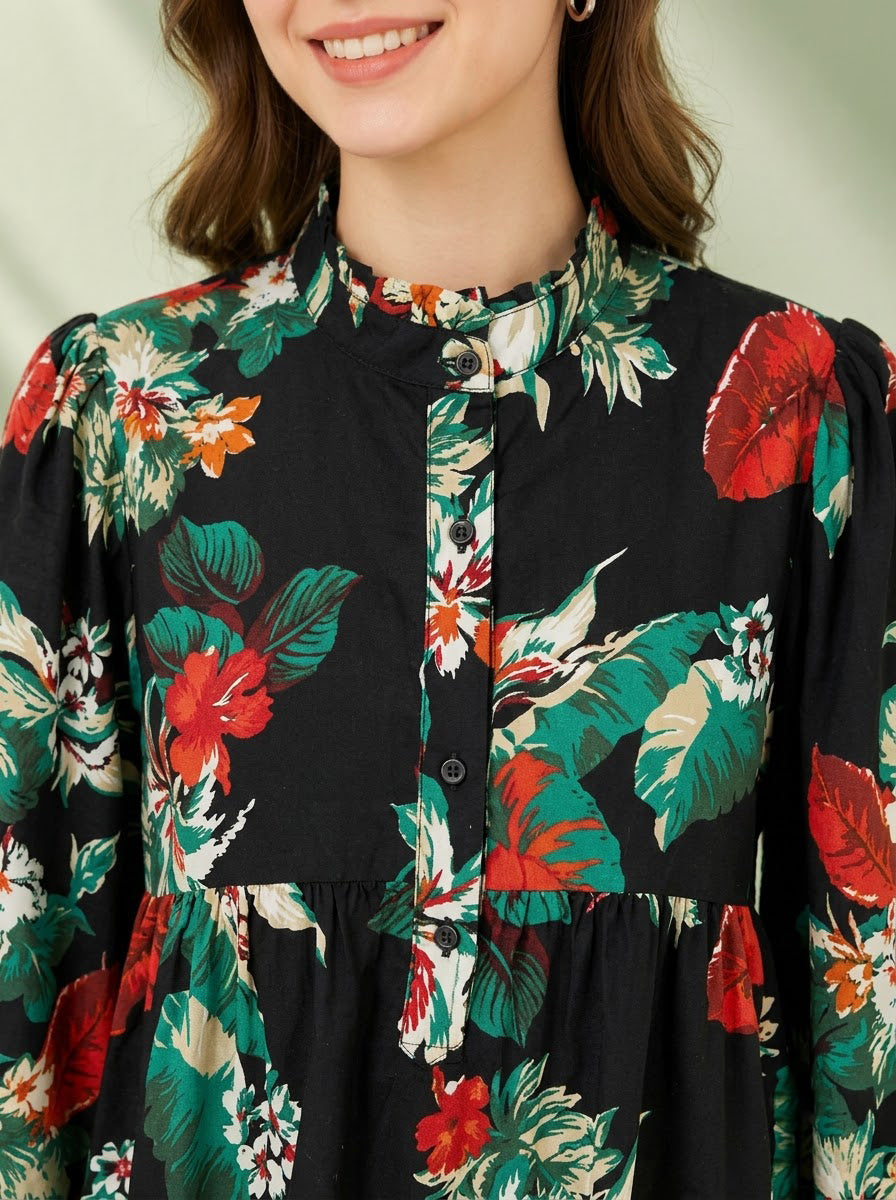 Multicolor Floral Cotton Top