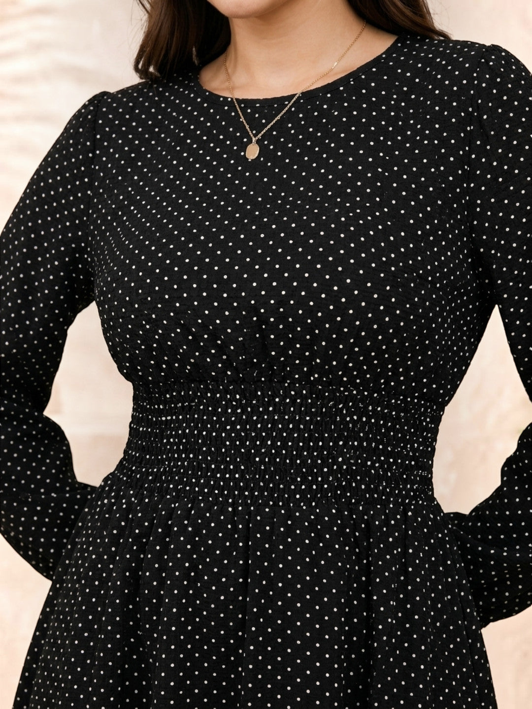 Black Floral Print Dress