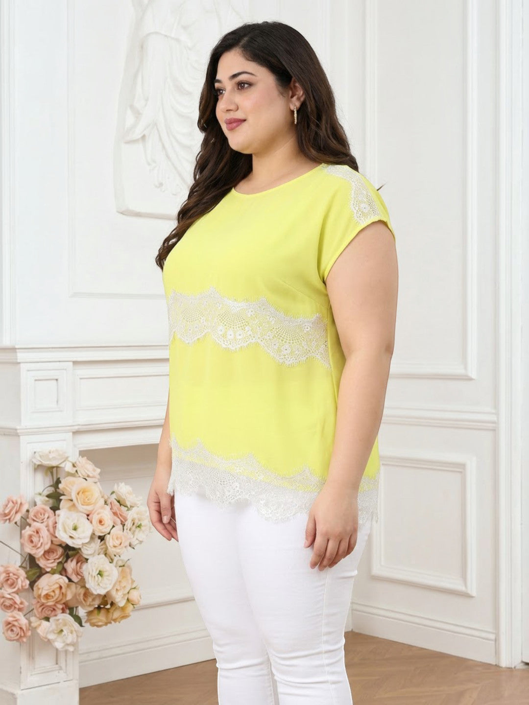 Plus Size Yellow Top