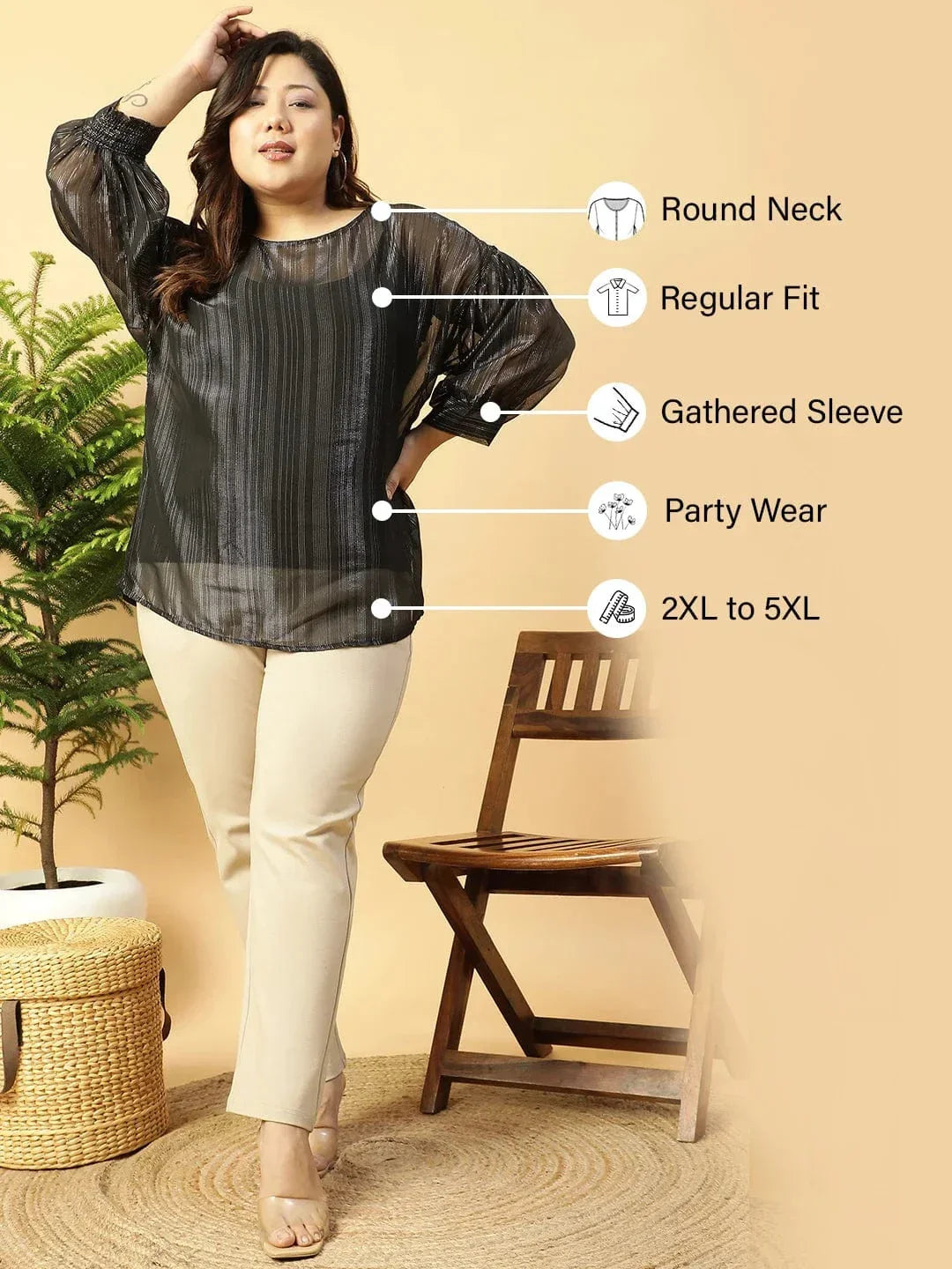 black-round-neck-long-sleeve-lurex-shimmer-plus-size-women-top