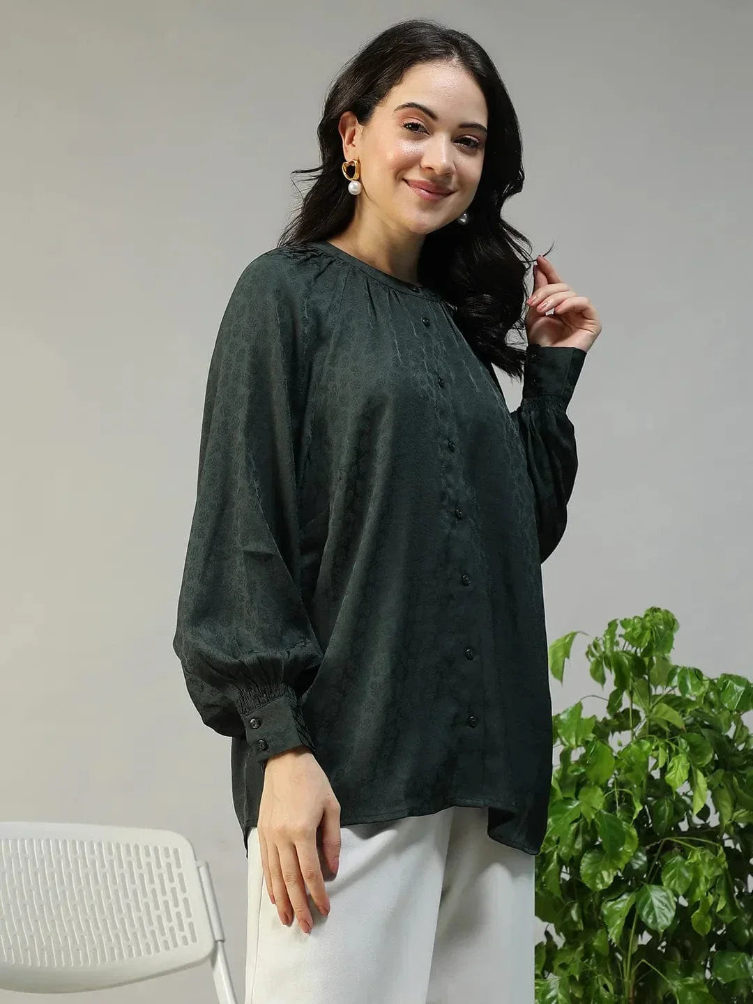 Women Green Top