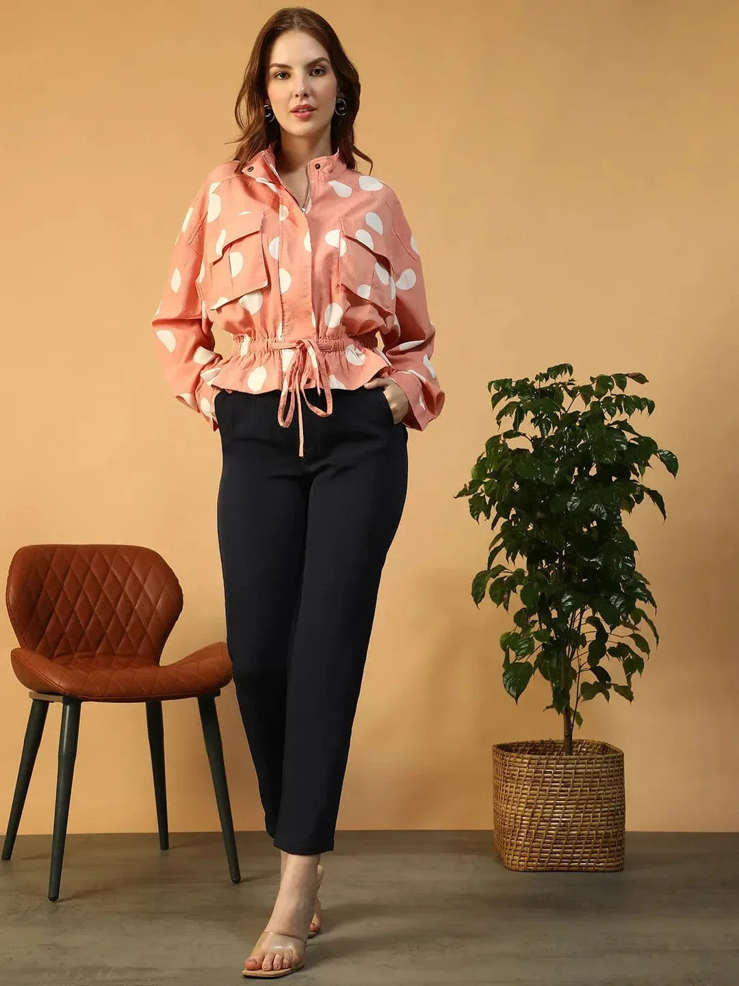 Women Pink Bomber Jacket