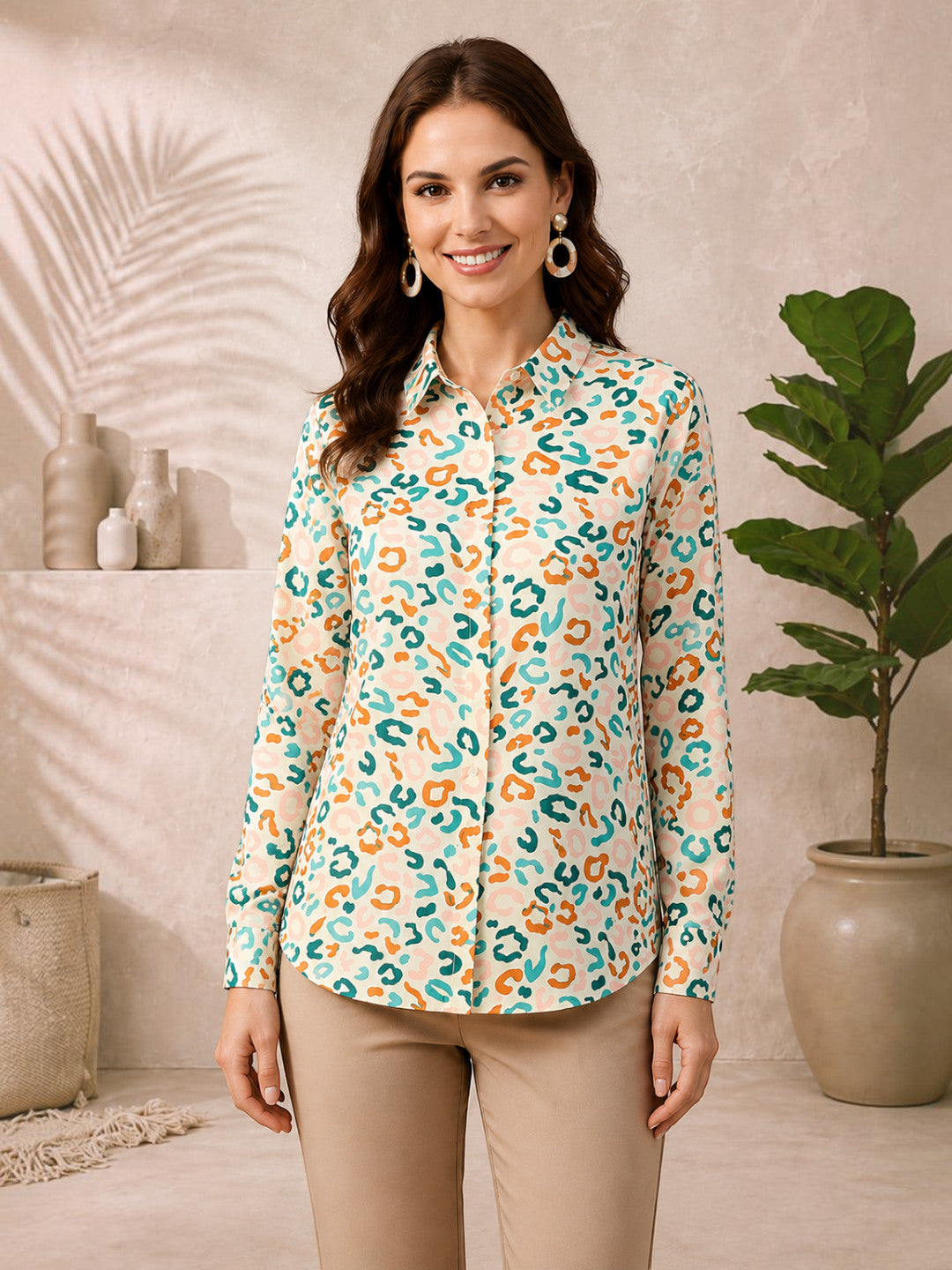 Multicolor Abstract Print Shirt