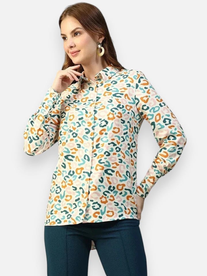 Multicolor Abstract Print Shirt