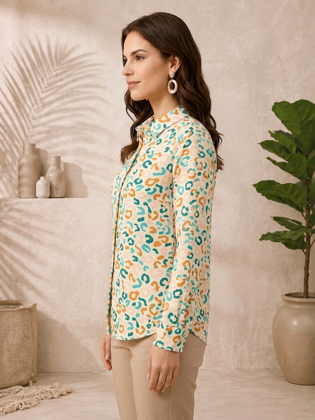 Multicolor Abstract Print Shirt