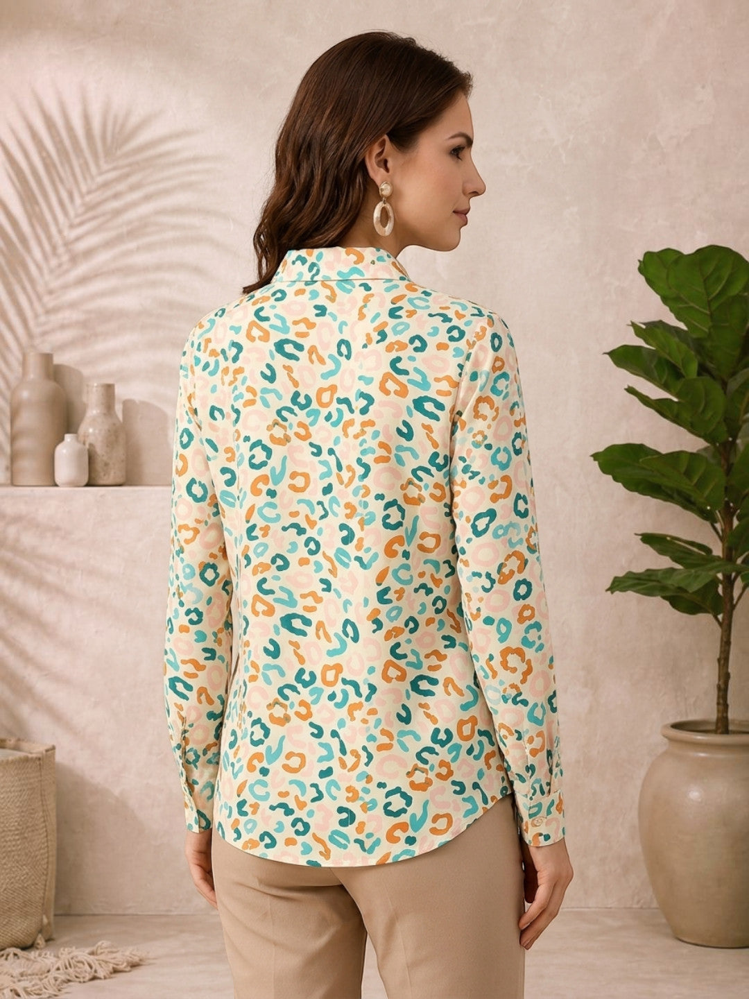 Multicolor Abstract Print Shirt