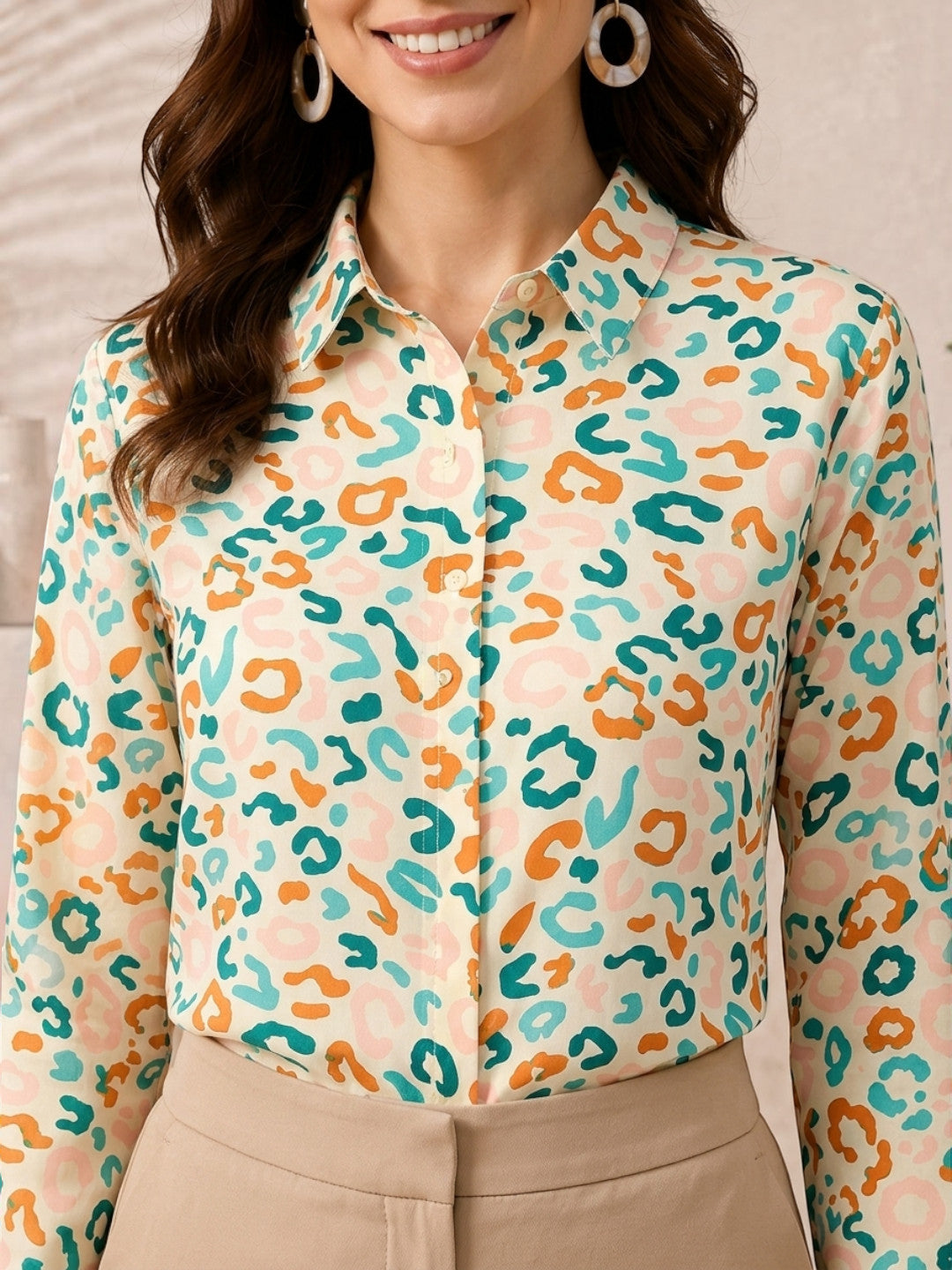 Multicolor Abstract Print Shirt