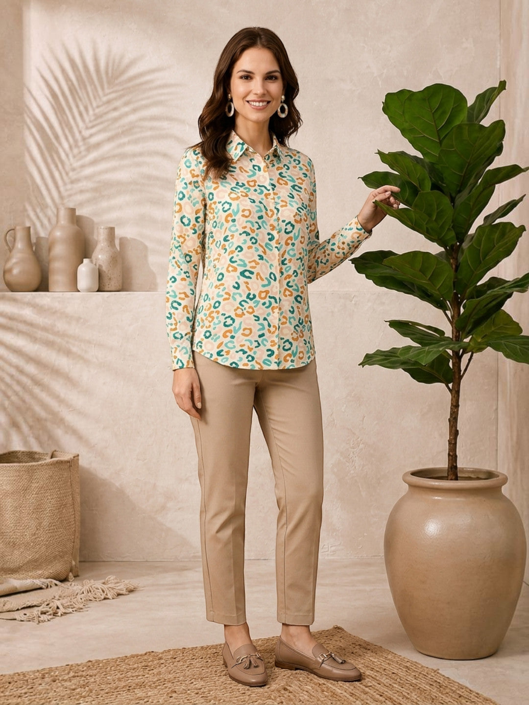 Multicolor Abstract Print Shirt