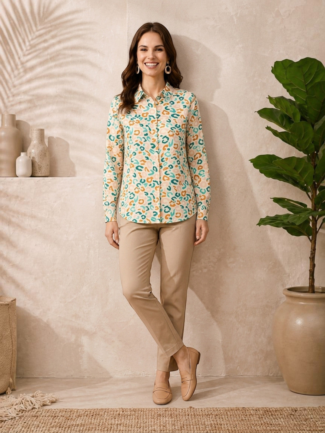 Multicolor Abstract Print Shirt
