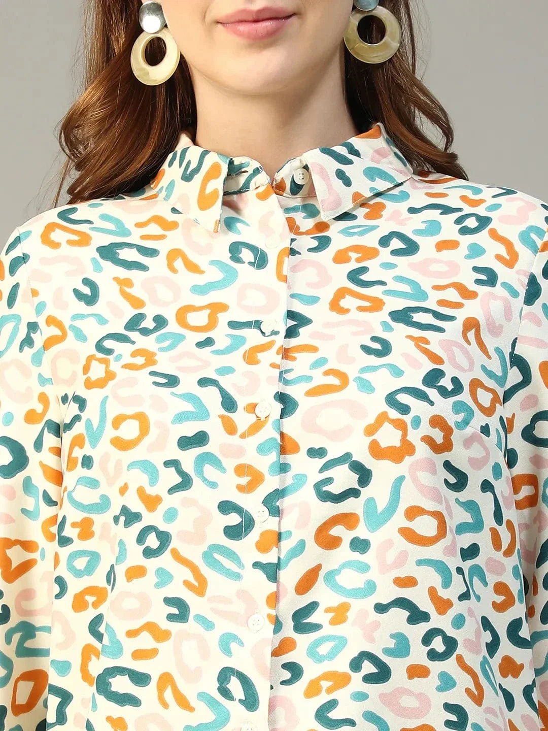 Multicolor Abstract Print Shirt