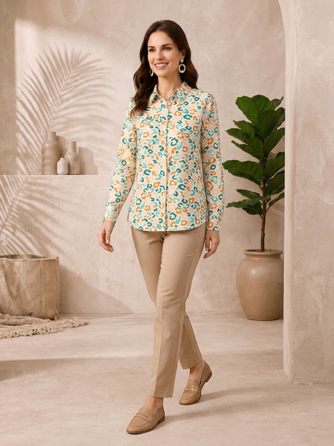 Multicolor Abstract Print Shirt