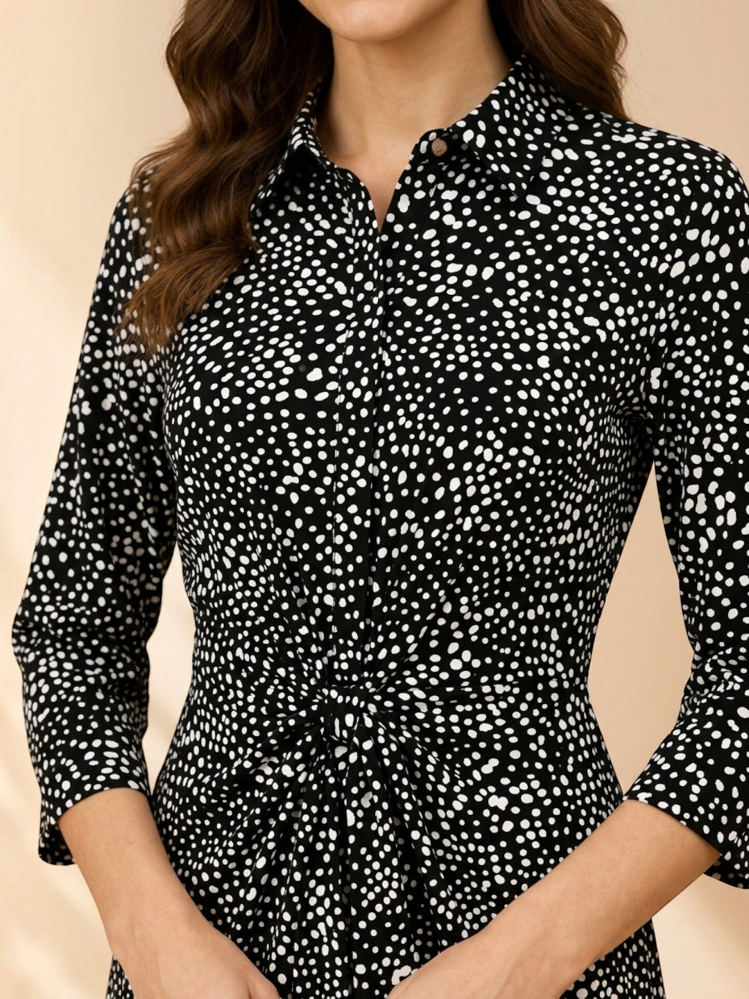 Black Floral Print Dress