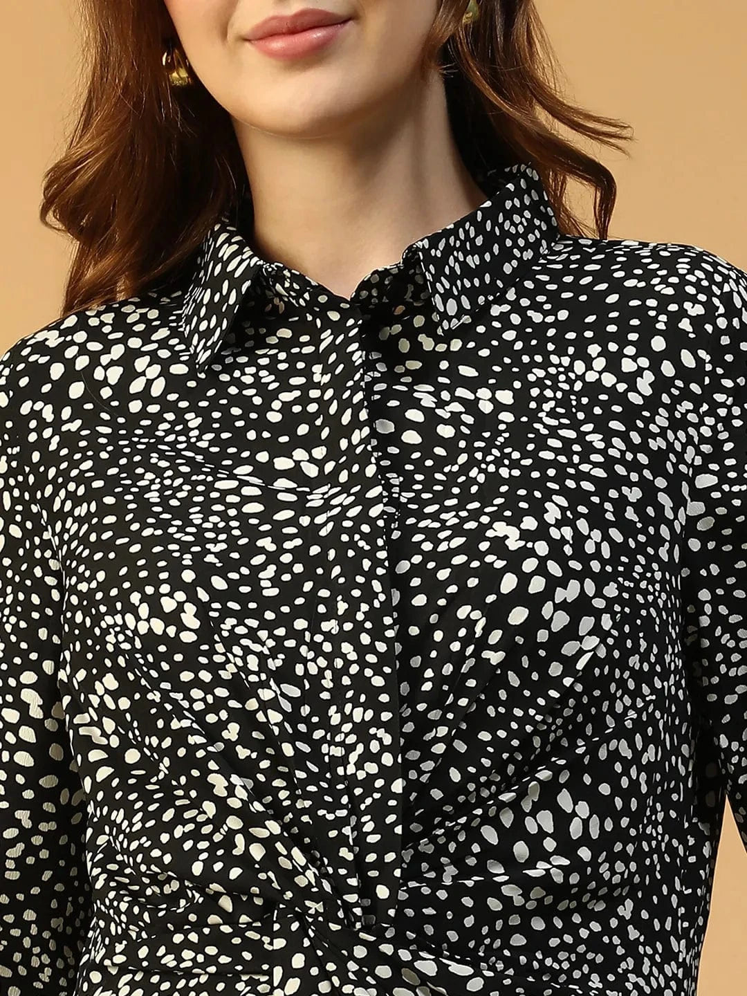 Black Floral Print Dress