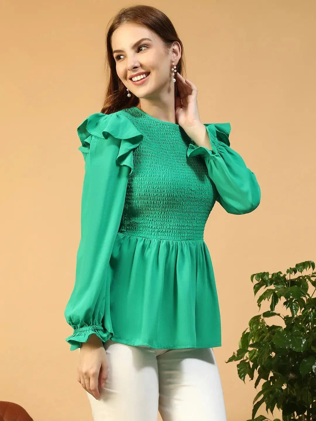 Women Green Top