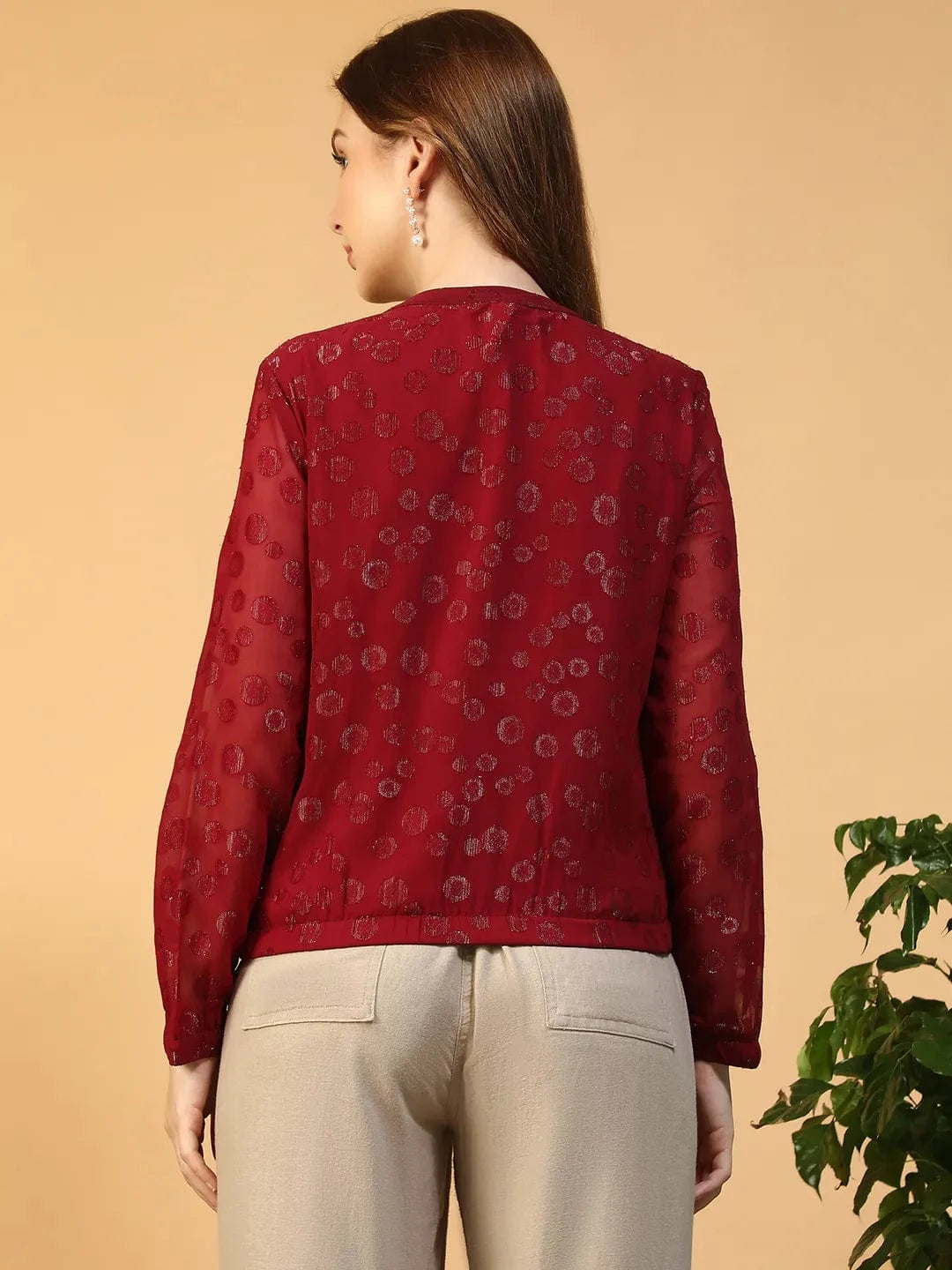 Women Maroon Jacket