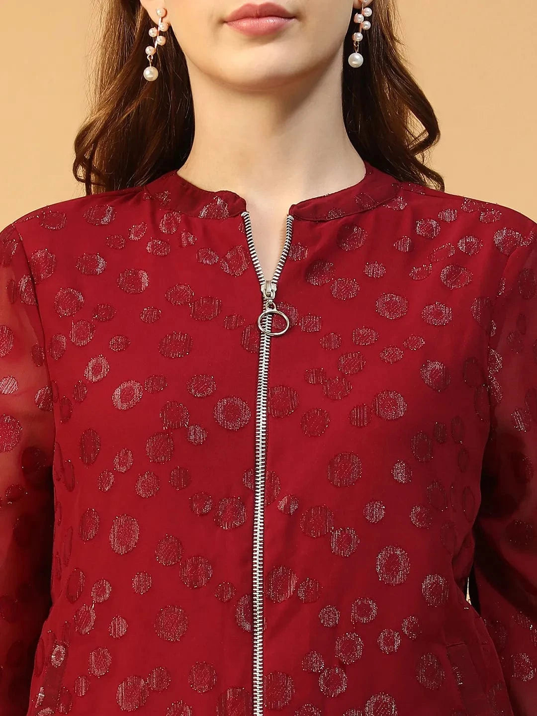 Women Maroon Jacket