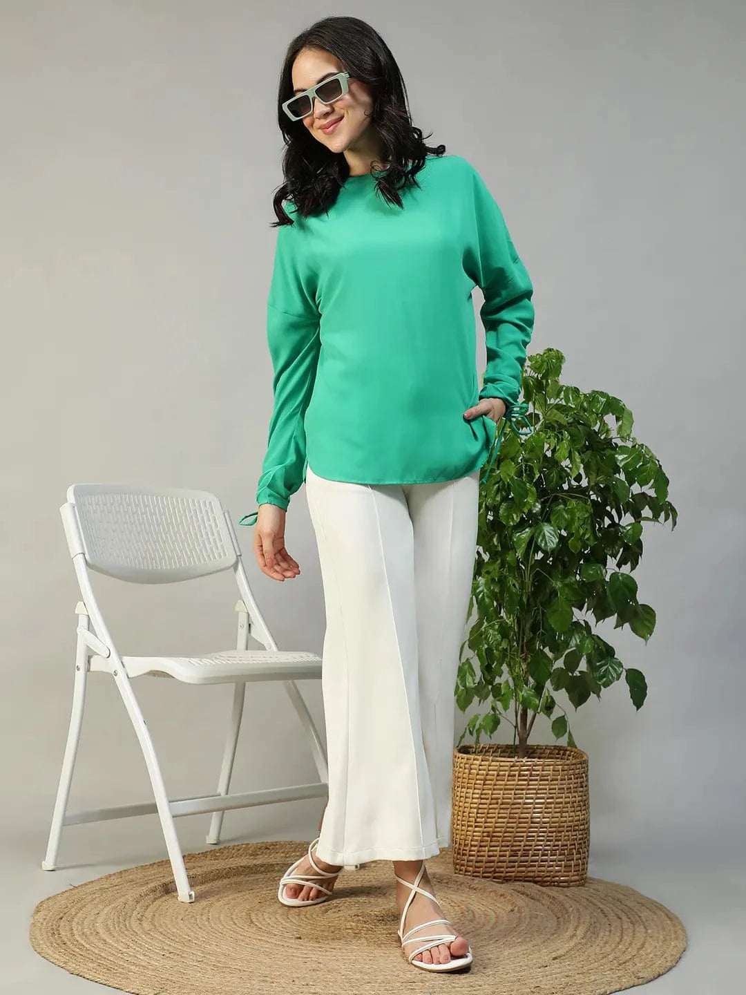 Green Women Top