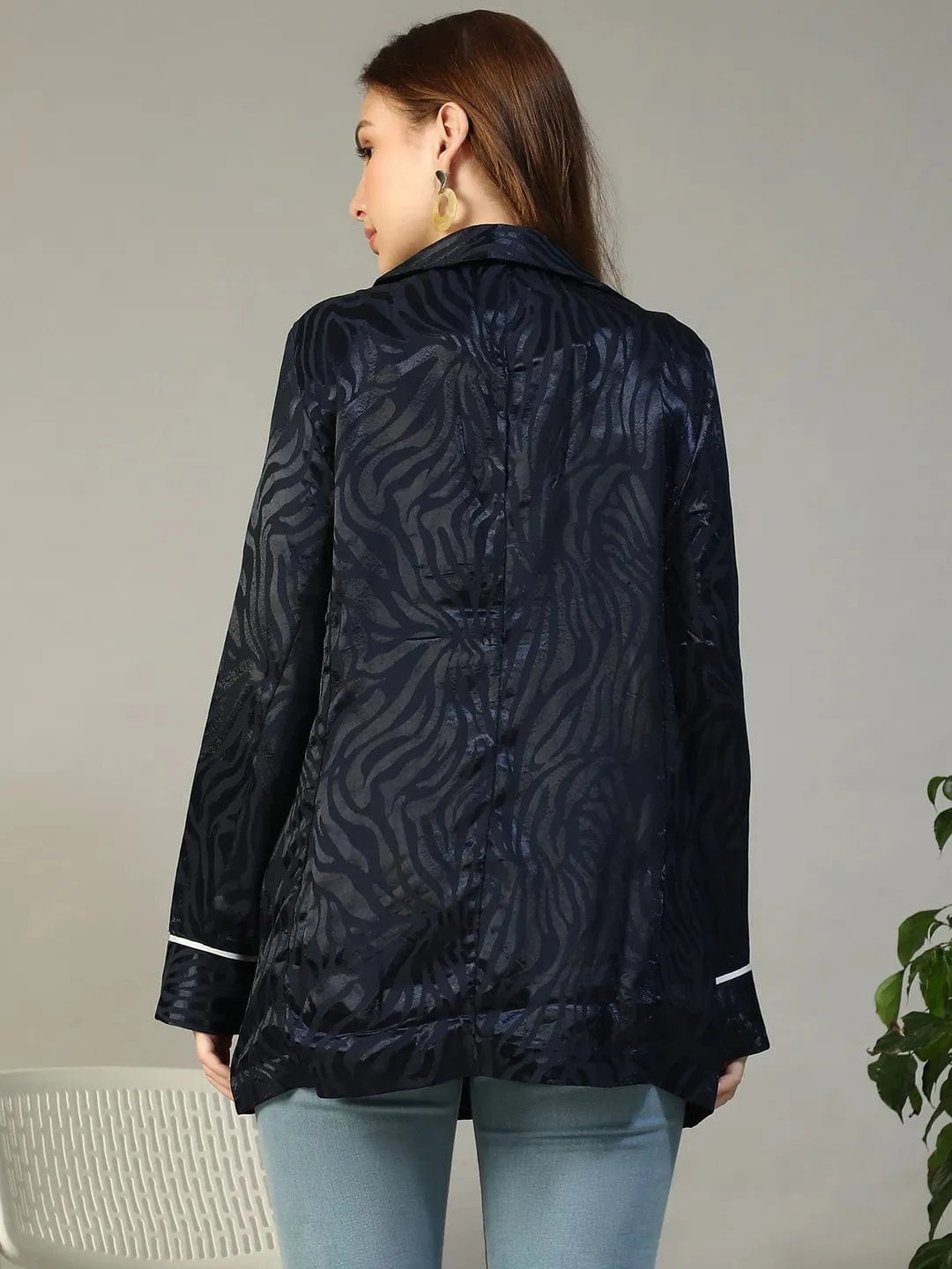Navy Blue Women Blazer