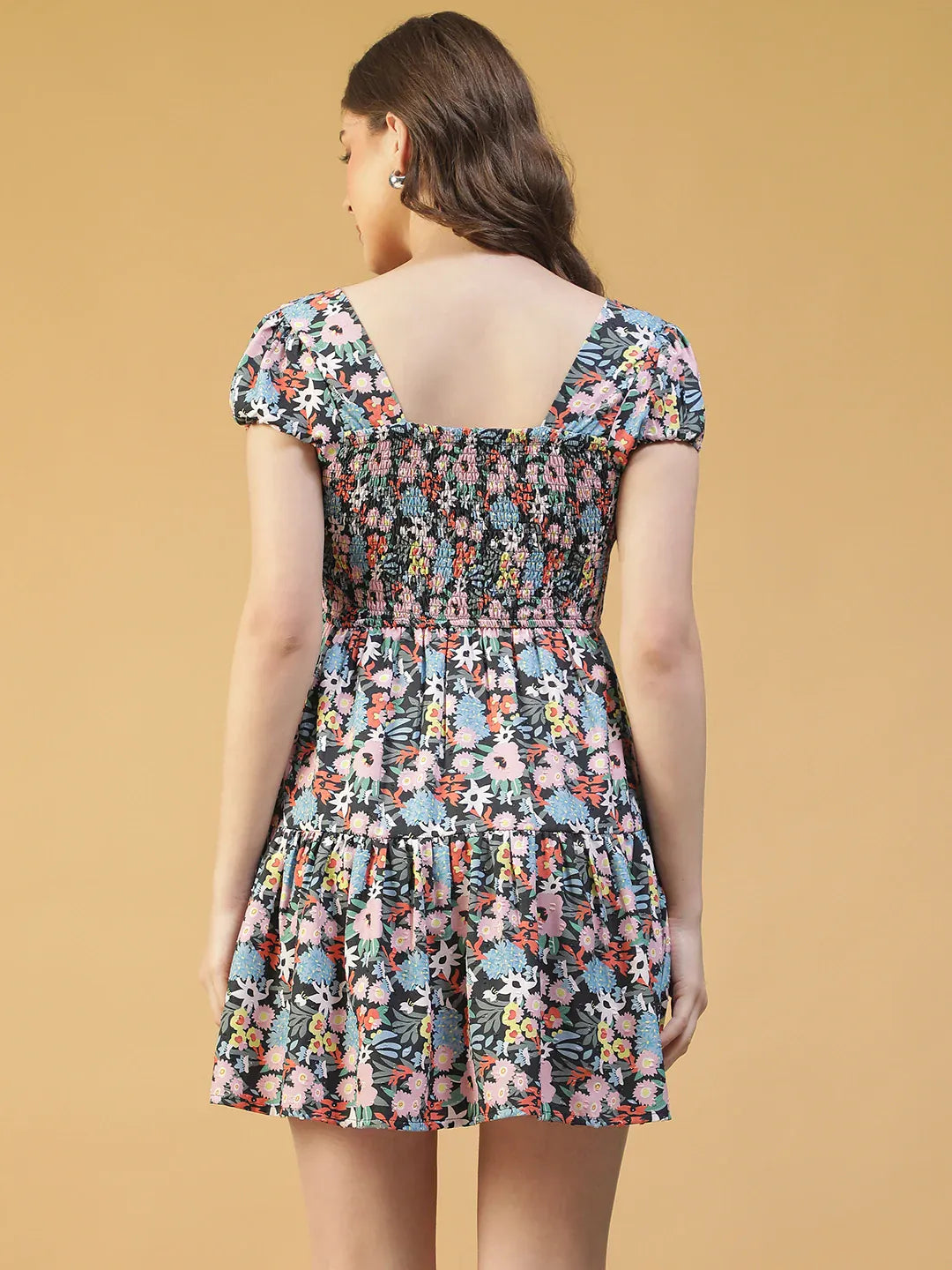 Multicolor Floral Print Dress