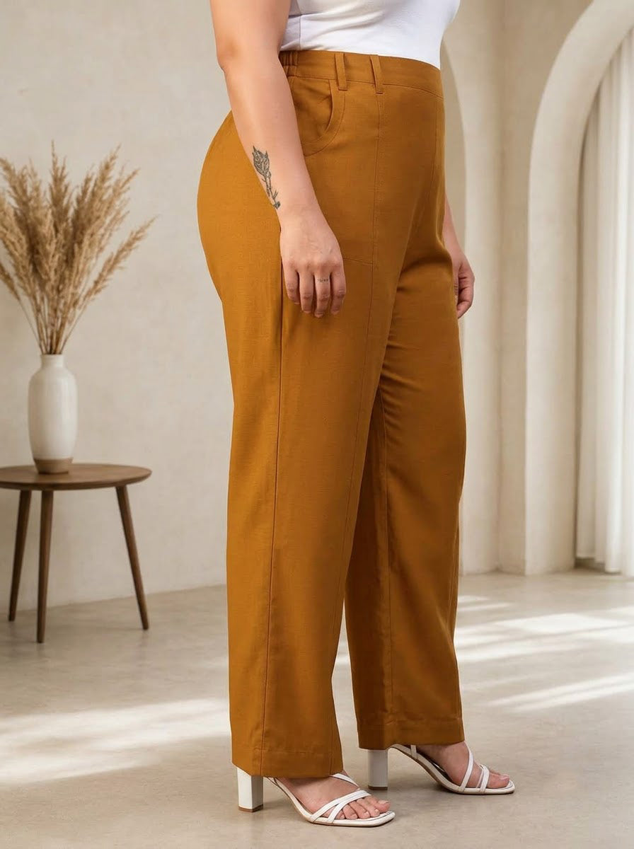 Plus Size Mustard Pant